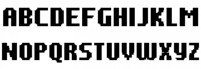 PF Tempesta Seven Condensed Bold फ़ॉन्ट अपरकेस