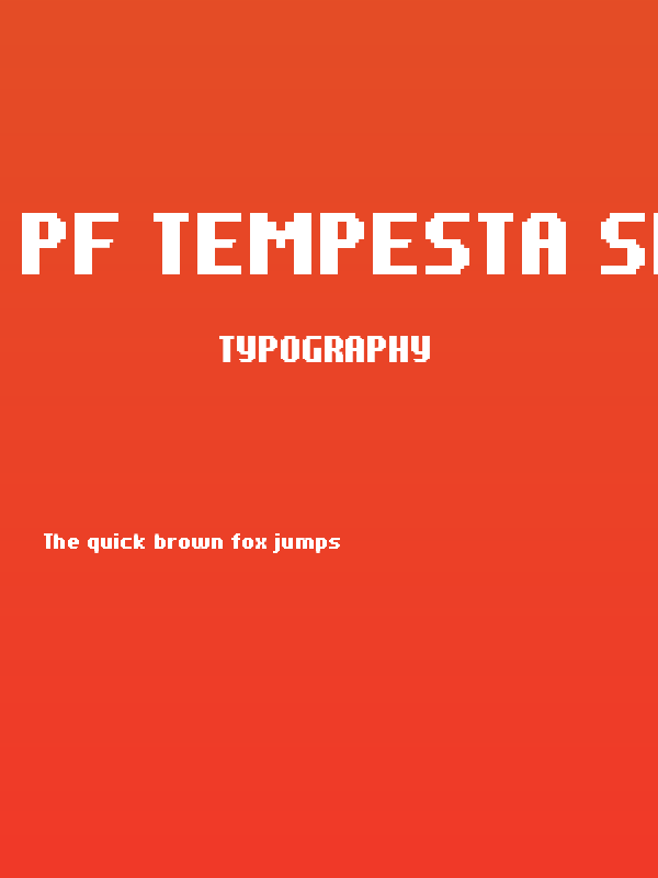 PF Tempesta Seven Condensed Bold Poster