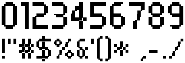 PF Tempesta Seven Condensed Шрифта ДРУГИЕ символов