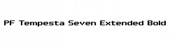 PF Tempesta Seven Extended Bold  Скачать бесплатные шрифты