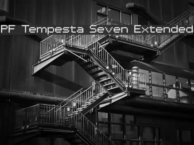 PF Tempesta Seven Extended Font examples