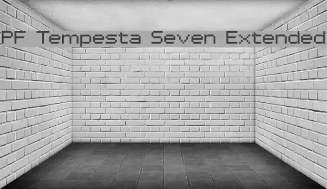 PF Tempesta Seven Extended Font examples