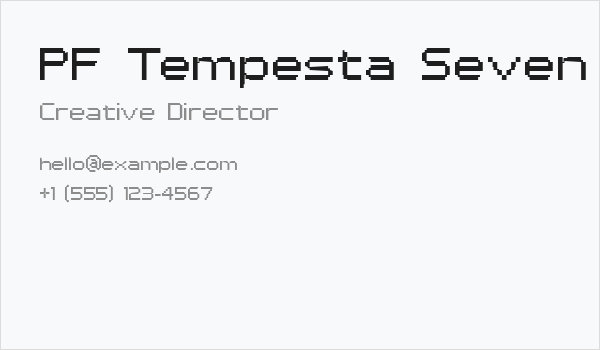 PF Tempesta Seven Extended Business Card