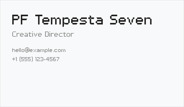 PF Tempesta Seven Business Card