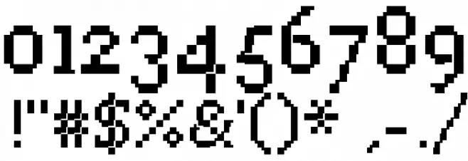 PF Westa Seven Condensed Шрифта ДРУГИЕ символов