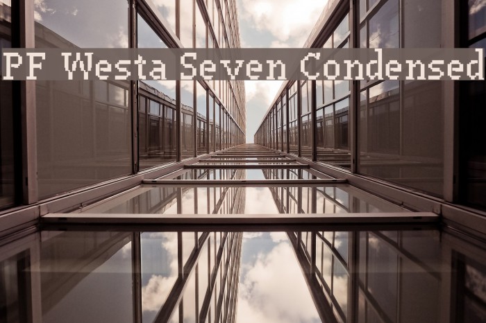 PF Westa Seven Condensed Font examples