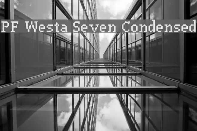 PF Westa Seven Condensed Шрифта examples