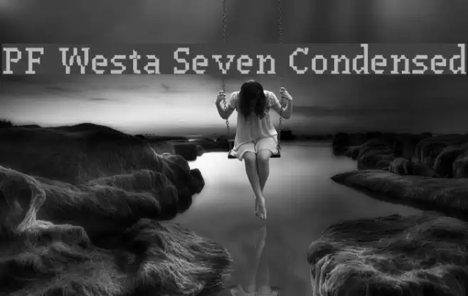 PF Westa Seven Condensed Шрифта examples