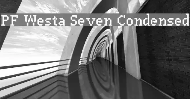 PF Westa Seven Condensed Шрифта examples