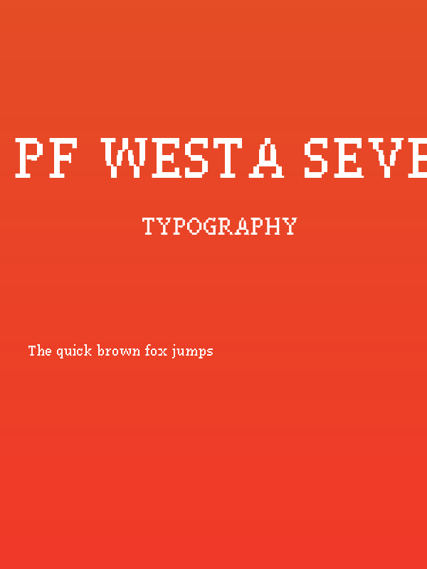PF Westa Seven Condensed Poster