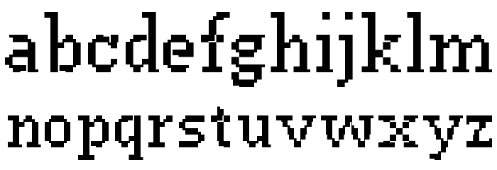 PF Westa Seven Condensed Font LOWERCASE
