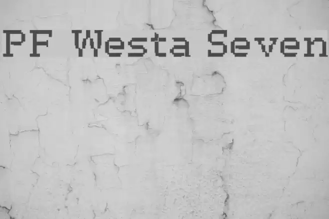 PF Westa Seven Font examples