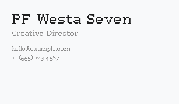 PF Westa Seven Business Card