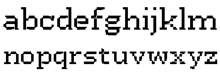 PF Westa Seven Font LOWERCASE
