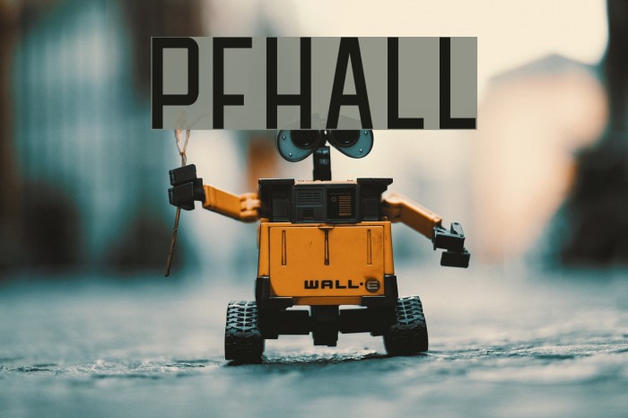 PFHALL Font examples