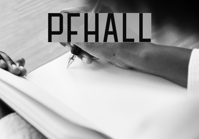 PFHALL Font examples