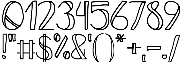 PFS Pastel Feather Font OTHER CHARS