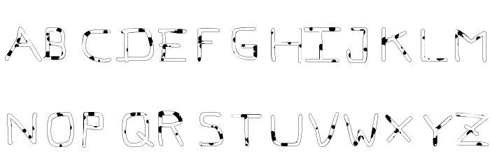 Pf_veryverybadfont7-Liquid Font LOWERCASE