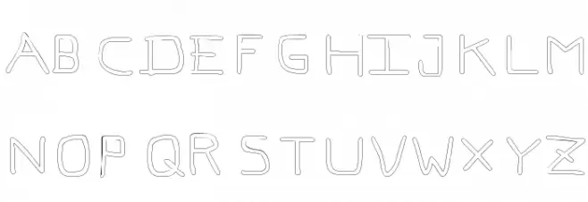 Pf_veryverybadfont7 Outline Fonte MAIÚSCULAS