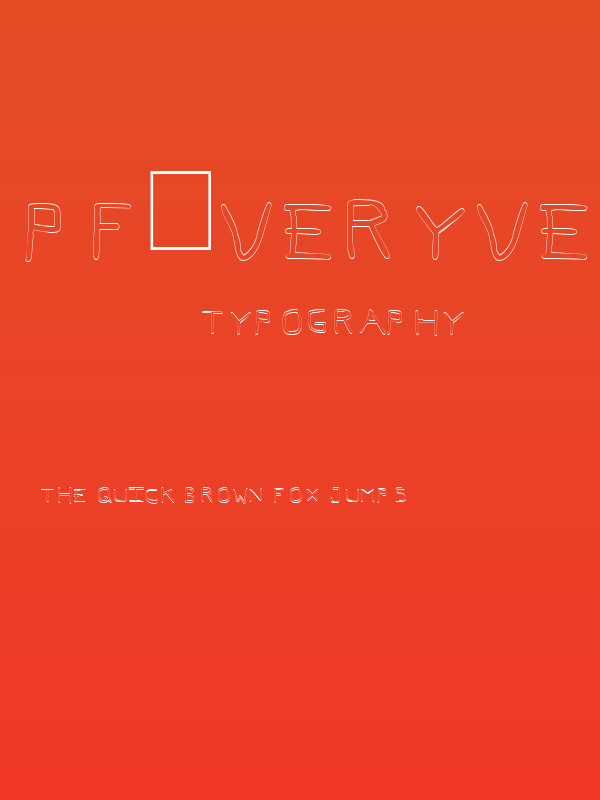 Pf_veryverybadfont7 Outline Poster