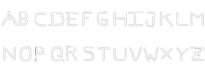 Pf_veryverybadfont7 Outline Font LOWERCASE