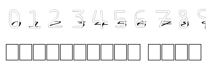 Pf_veryverybadfont7 Shadow フォント その他の文字