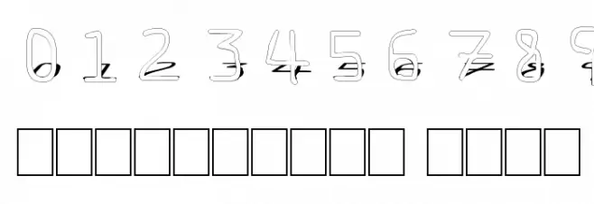 Pf_veryverybadfont7 Shadow フォント その他の文字