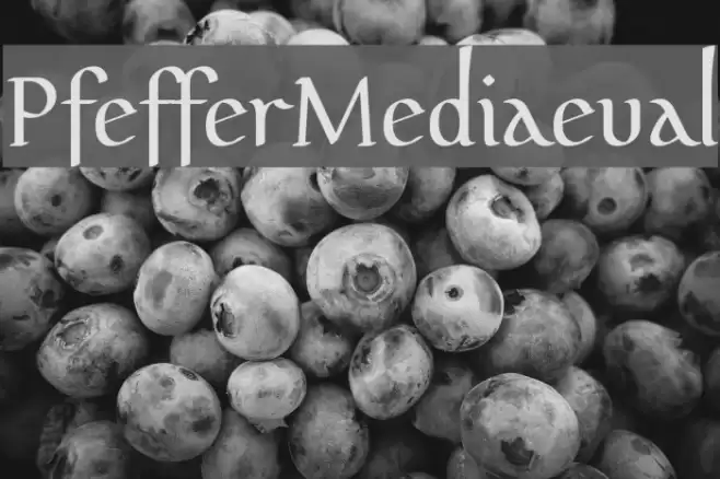 PfefferMediaeval Шрифта examples