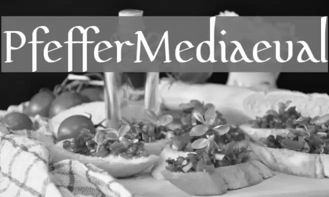 PfefferMediaeval Шрифта examples