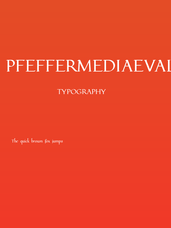 PfefferMediaeval Poster