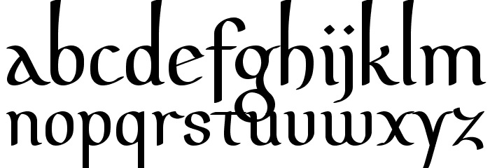 PfefferMediaeval Caratteri MINUSCOLO