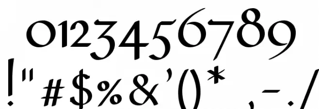 PfefferMedivalG Font OTHER CHARS