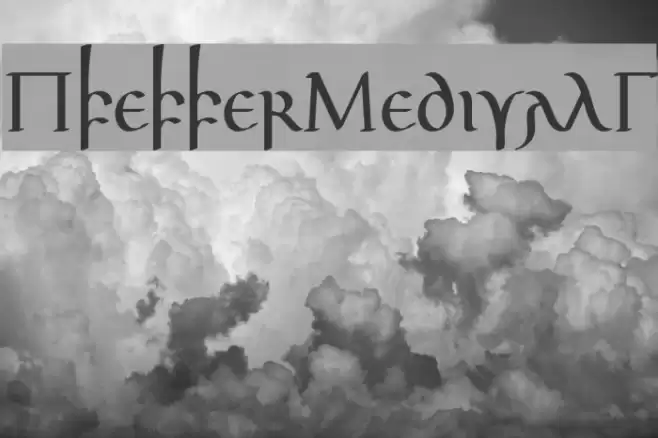 PfefferMedivalG Font examples
