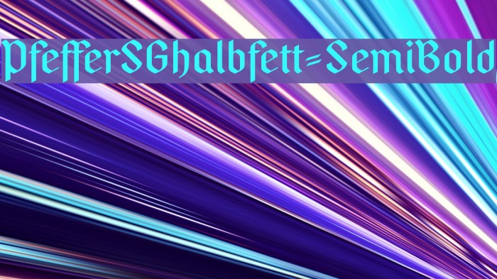 PfefferSGhalbfett-SemiBold Fonte examples