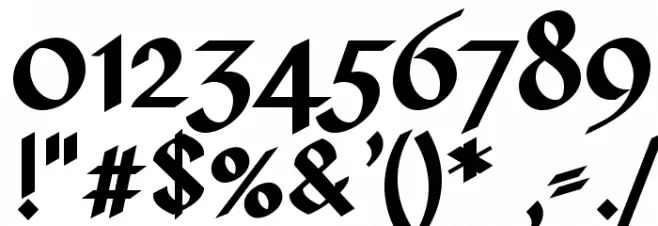 PfefferSimpelgotisch-Bold Font OTHER CHARS