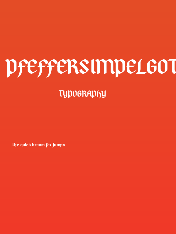 PfefferSimpelgotisch-Bold Poster