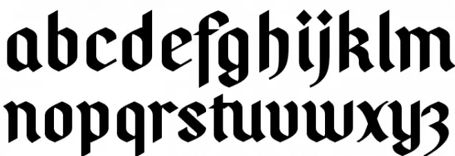 PfefferSimpelgotisch-Bold Schriftart Kleinbuchstaben