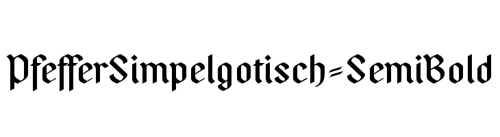 PfefferSimpelgotisch-SemiBold फ़ॉन्ट