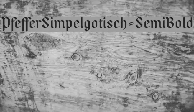 PfefferSimpelgotisch-SemiBold フォント examples