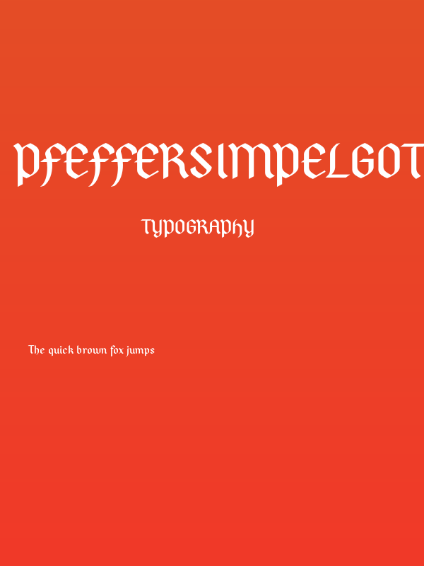 PfefferSimpelgotisch-SemiBold Poster