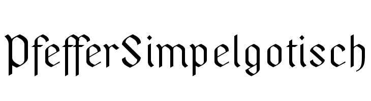 PfefferSimpelgotisch  नि: शुल्क फ़ॉन्ट्स डाउनलोड