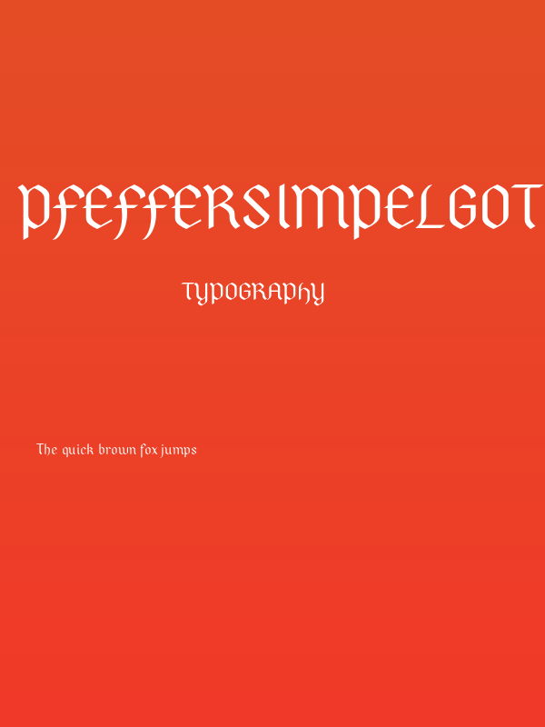 PfefferSimpelgotisch Poster