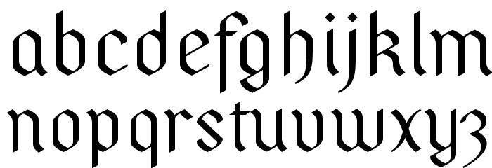 PfefferSimpelgotisch Font LOWERCASE