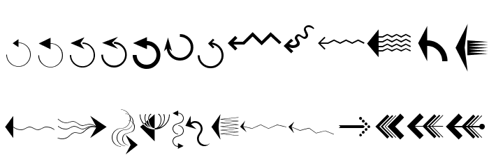 PfeileOne Regular Font LOWERCASE