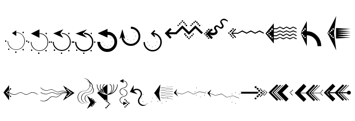PfeileThree Regular Font LOWERCASE