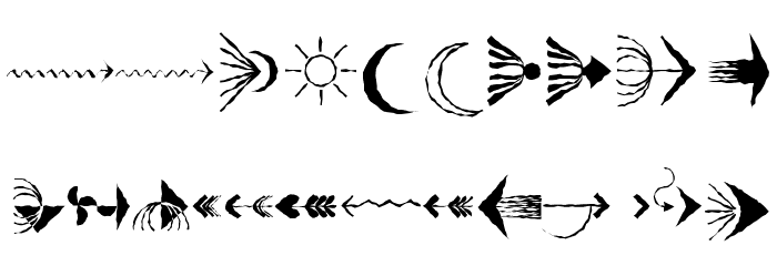PfeileTwo Regular Font OTHER CHARS