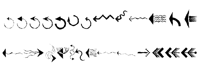 PfeileTwo Regular Font LOWERCASE