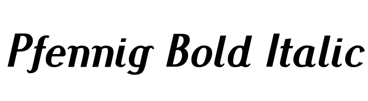 Pfennig Bold Italic Font