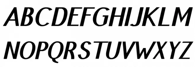 Pfennig Bold Italic Caratteri MAIUSCOLE