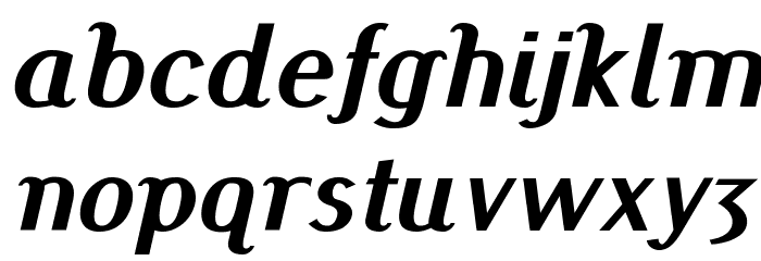 Pfennig Bold Italic Font LOWERCASE